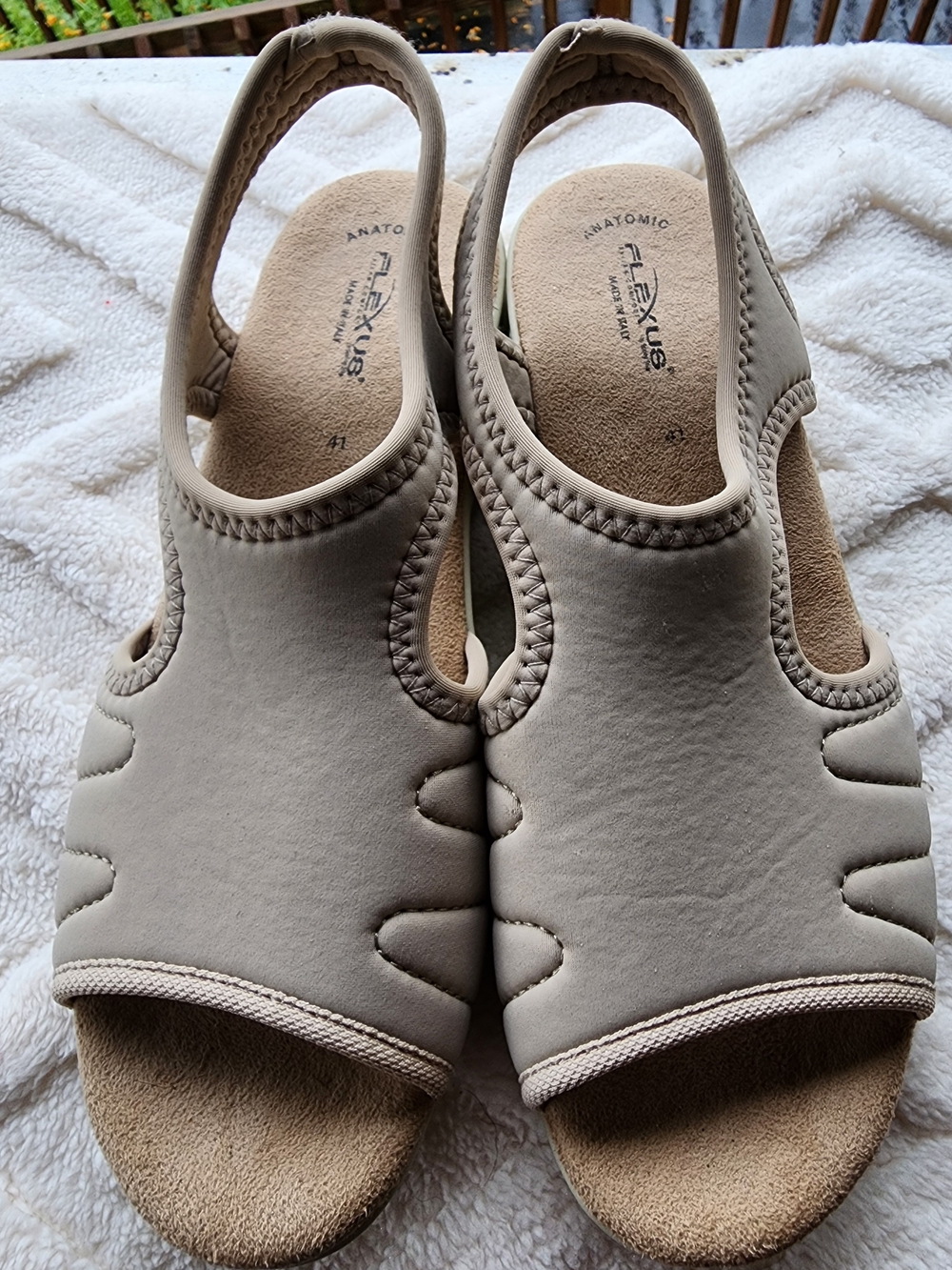 Flexus by Spring Step Women's Beige Slingback Sandals